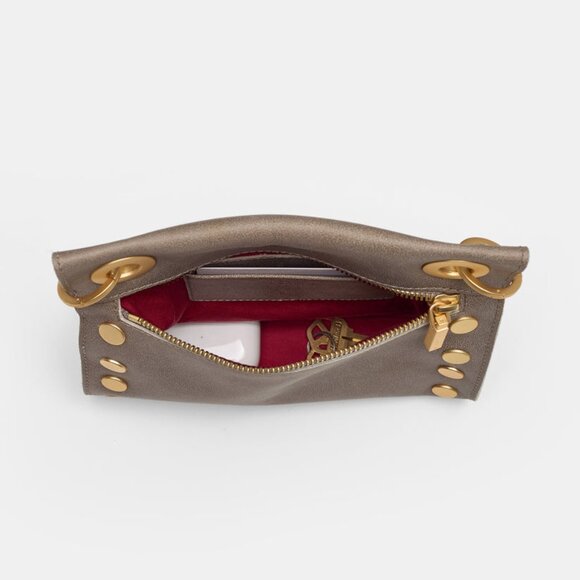 Hammitt Small Leather Crossbody Bag Tony Sml Pew/Brushed Gold - Picture 3 of 7